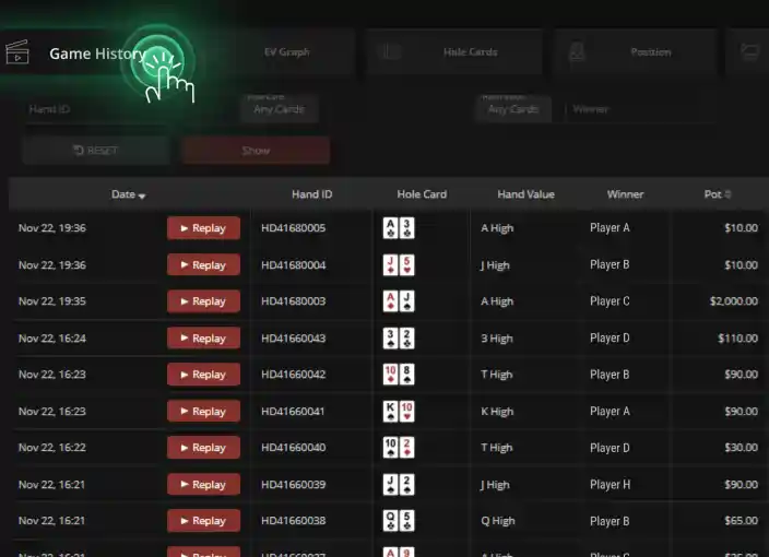 GGPoker Game History
